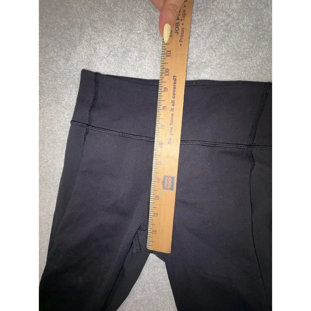 lululemon black mesh panels 4 cropped leggings capri